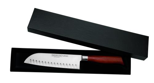 Santokumesser 18 cm mit Kulle Normalstahl, nicht rostfrei